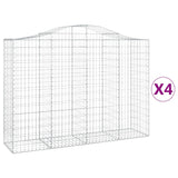 VidaXL Schans baskets 4 st vaulted 200x50x140 160 cm iron