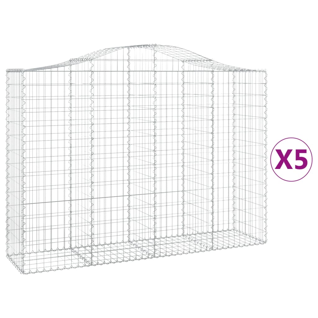 Vidaxl Schans baskets 5 st vaulted 200x50x140 160 cm iron