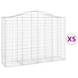 Vidaxl Schans kurver 5 st Vaulted 200x50x140 160 cm jern