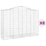 Vidaxl Schans kurver 8 st Vaulted 200x50x140 160 cm jern