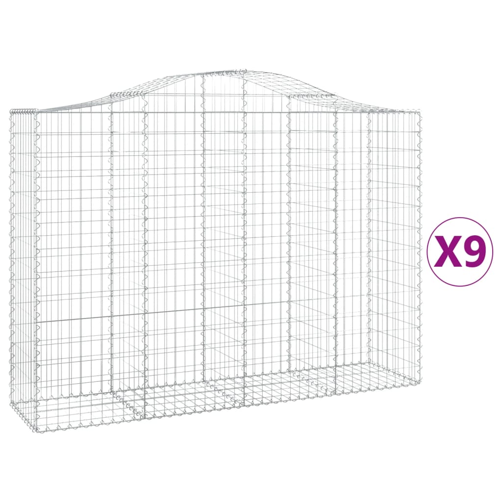 Vidaxl Schiags Kuerf 9 St Vaulted 200x50x140 160 cm Eisen