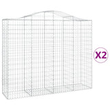 VidaXL Schans baskets 2 ST vaulted 200x50x160 180 cm iron