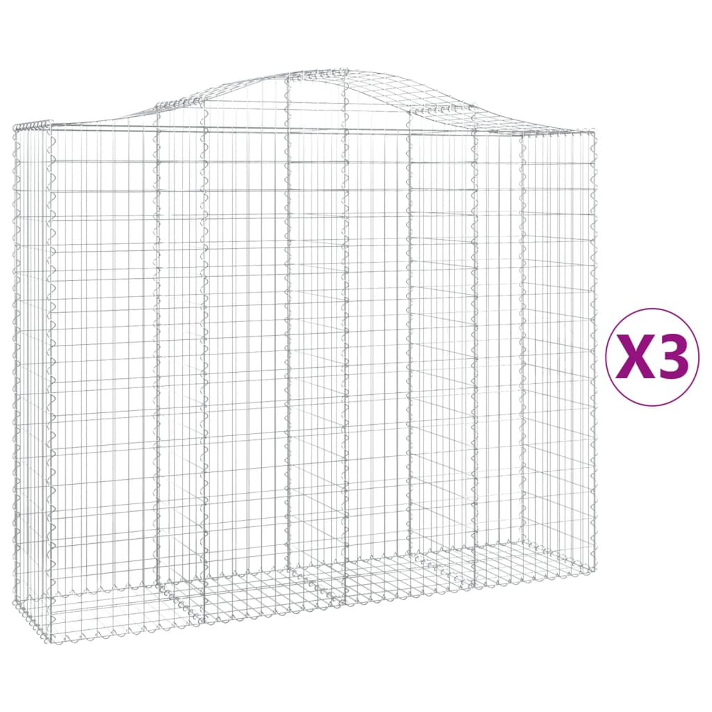 Vidaxl Schans Cestini 3 Staulated 200x50x160 180 cm Iron