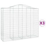 Vidaxl Schans kurver 3 st Vaulted 200x50x160 180 cm jern