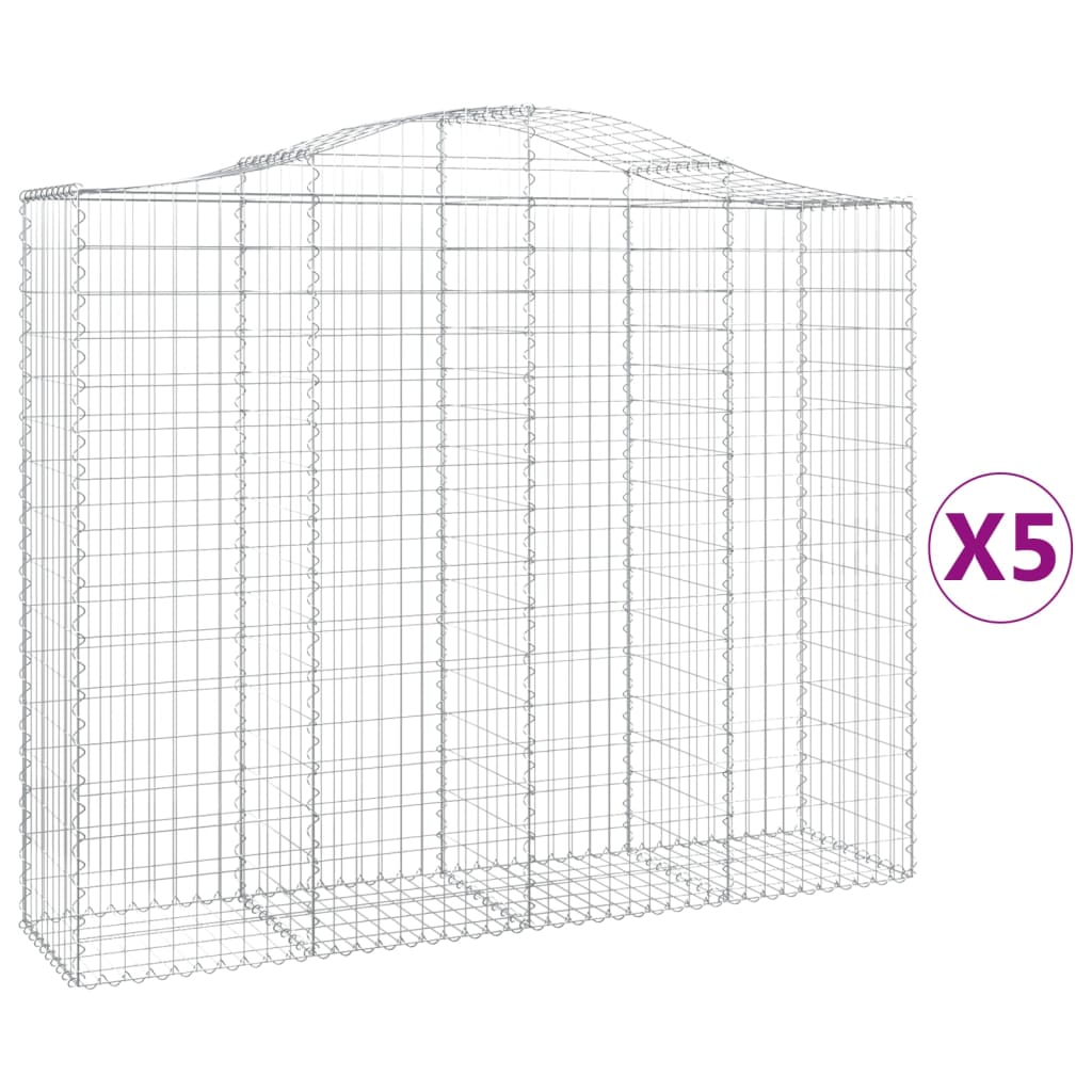 Cestas Vidaxl Schans 5 st 200x50x160 180 cm de hierro