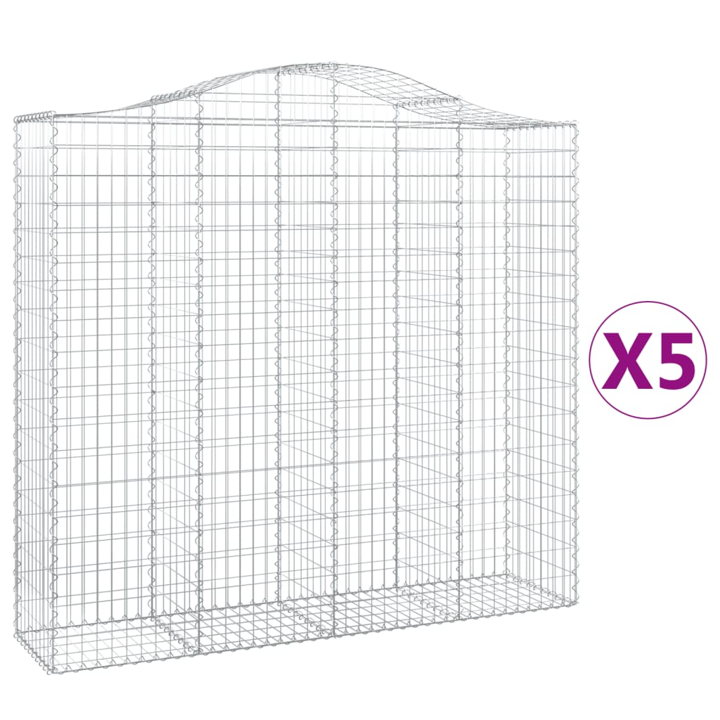 Vidaxl Schans kurver 5 st Vaulted 200x50x180 200 cm jern