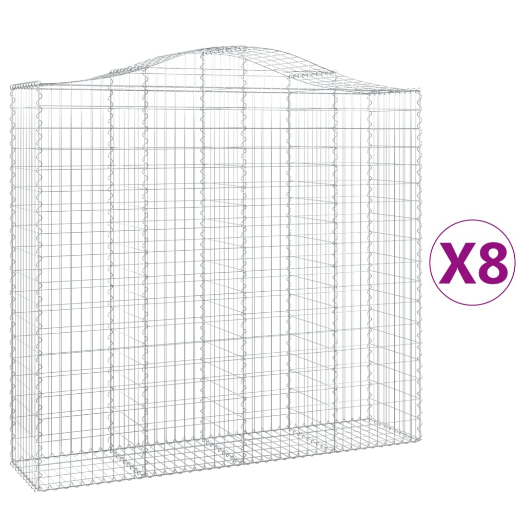 Vidaxl Schans baskets 8 st vaulted 200x50x180 200 cm iron