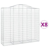 Vidaxl Schans baskets 8 st vaulted 200x50x180 200 cm iron