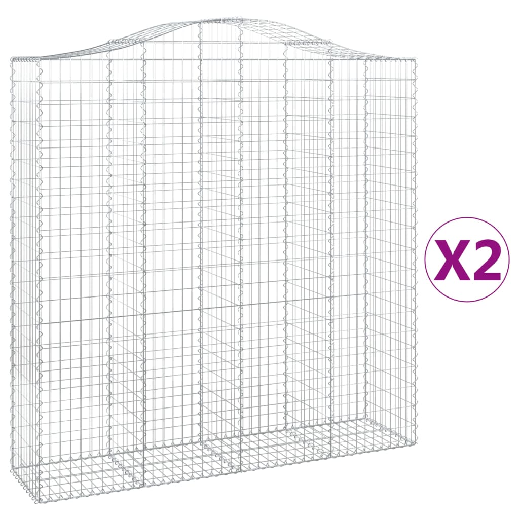 Vidaxl Schans kurver 2 st Vaulted 200x50x200 220 cm jern