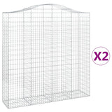 VidaXL Schans baskets 2 ST vaulted 200x50x200 220 cm iron