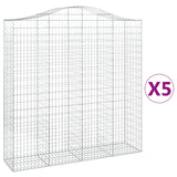 VidaXL Schans baskets 5 st vaulted 200x50x200 220 cm iron