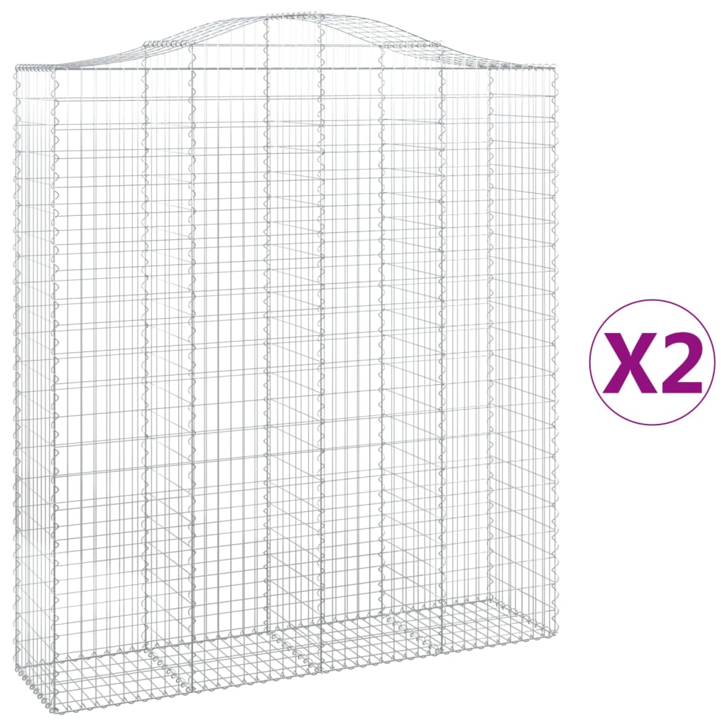 Vidaxl Schans Kosze 2 ST sklepione 200x50x220 240 cm żelazo