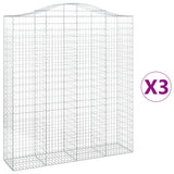 VidaXL Schans baskets 3 ST vaulted 200x50x220 240 cm iron