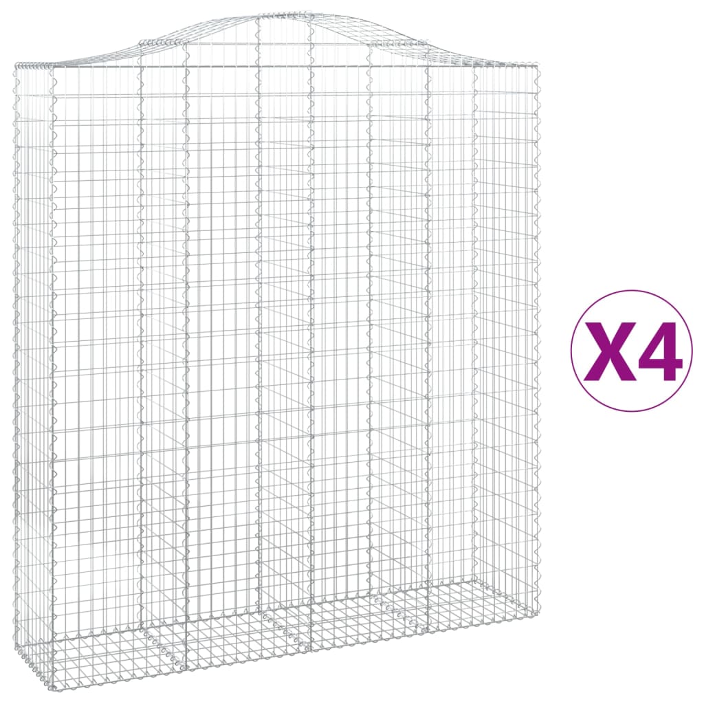 VidaXL Schans baskets 4 st vaulted 200x50x220 240 cm iron