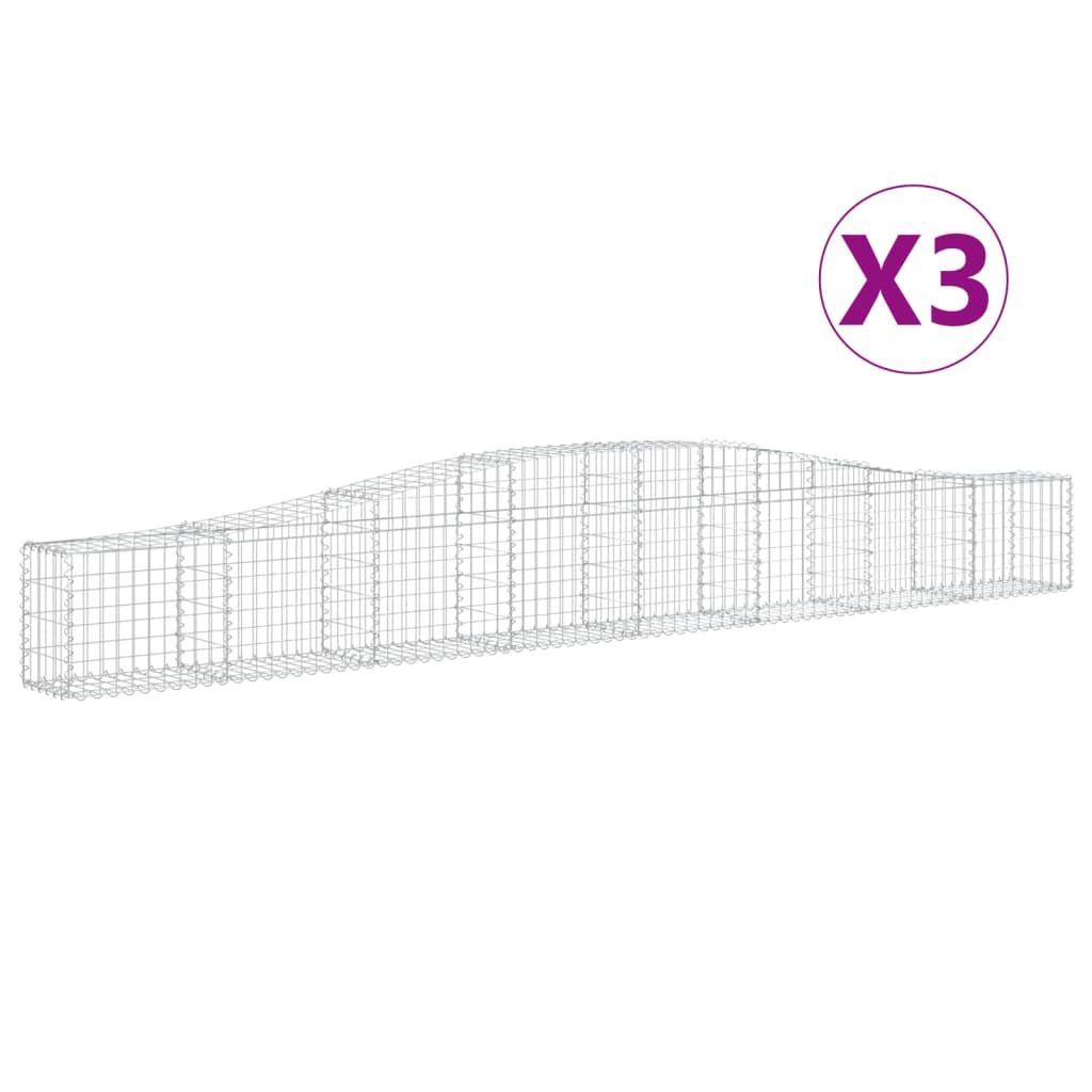 Vidaxl Schlag Kuerf 3 St Vauxed 400x30X40 60 cm Eisen