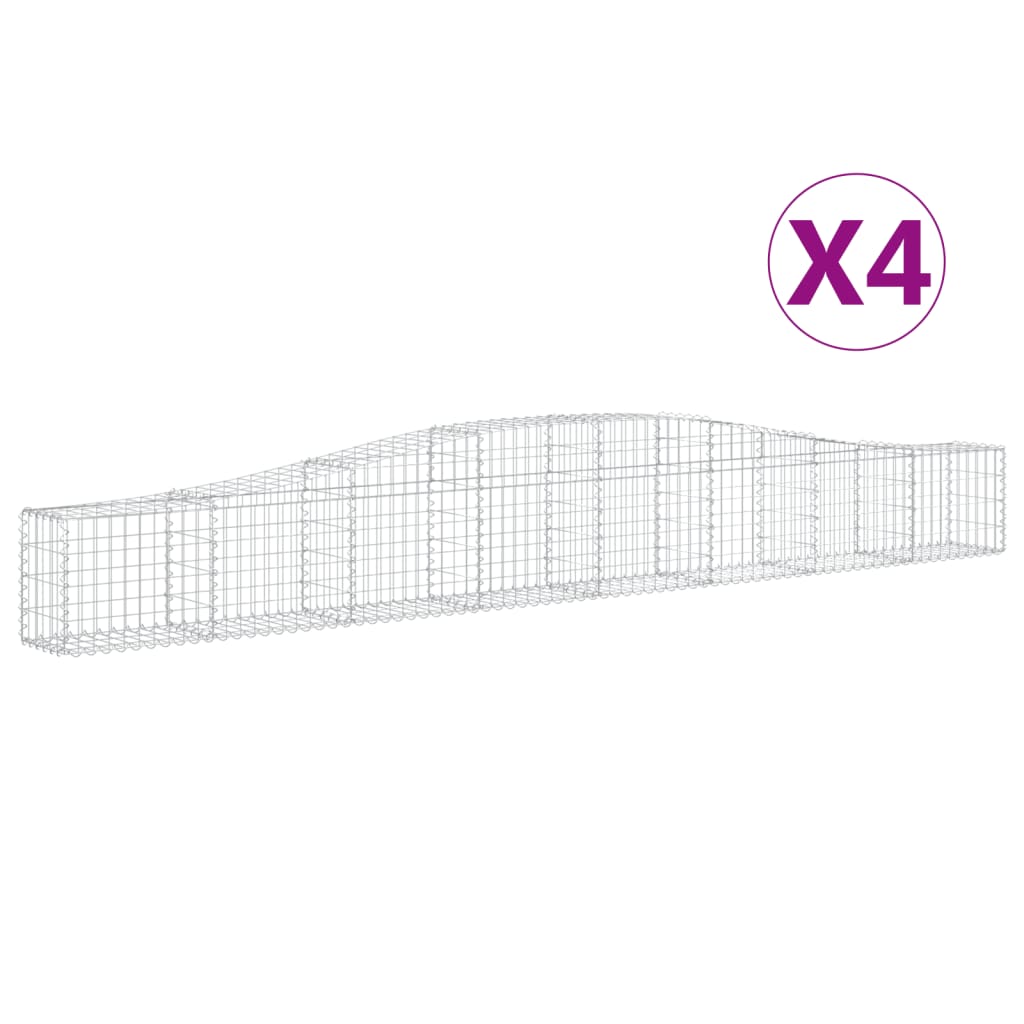 Vidaxl Schans kurver 4 St Vaulted 400x30x40 60 cm jern