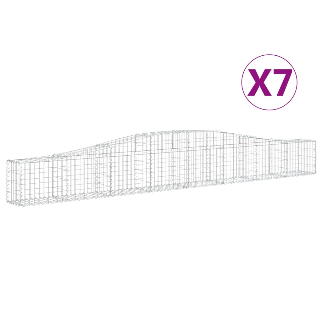 Vidaxl Schans kurver 7 St Vaulted 400x30x40 60 cm jern