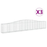 Vidaxl Schans Baskets 3 ST Klavené 400x30x60 80 cm železo