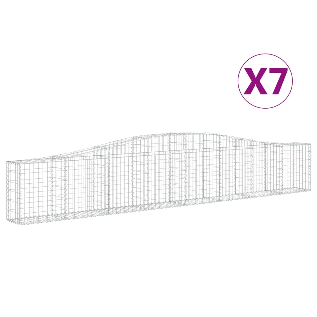 Vidaxl Schans kurver 7 St Vaulted 400x30x60 80 cm jern