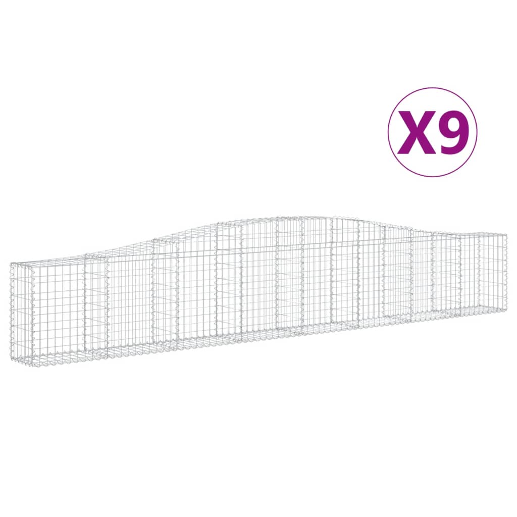 Cestas Vidaxl Schans 9 st 400x30x60 80 cm de hierro