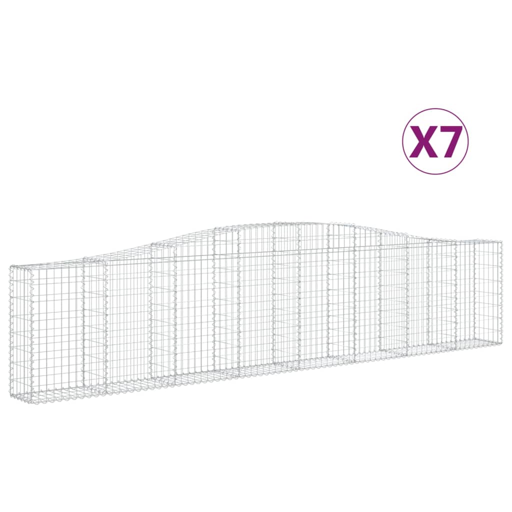 Vidaxl Schans kurve 7 st hvælvede 400x30x80 100 cm jern