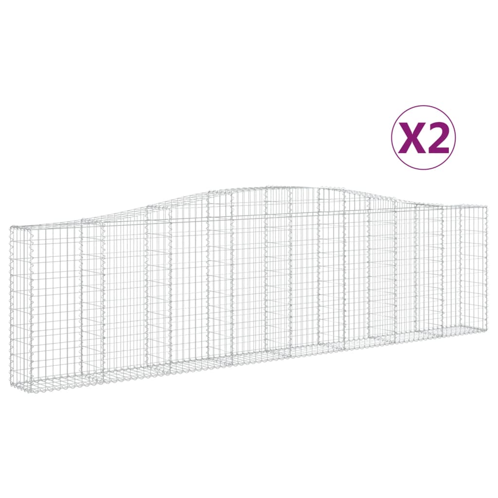 Vidaxl Schans Baskets 2 ST Krancované 400x30x100 120 cm železo