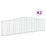 VidaXL Schans baskets 2 ST vaulted 400x30x100 120 cm iron