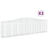 Vidaxl Schans Baskets 3 ST Klavené 400x30x100 120 cm železo