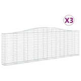 Vidaxl Schans baskets 3 ST vaulted 400x30x120 140 cm iron