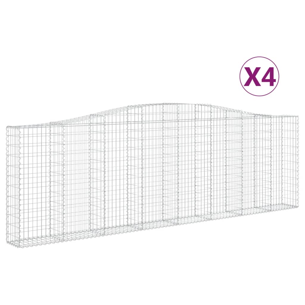 Vidaxl Schlag Kuerf 4 St Vaulted 400x30x120 140 cm Eisen