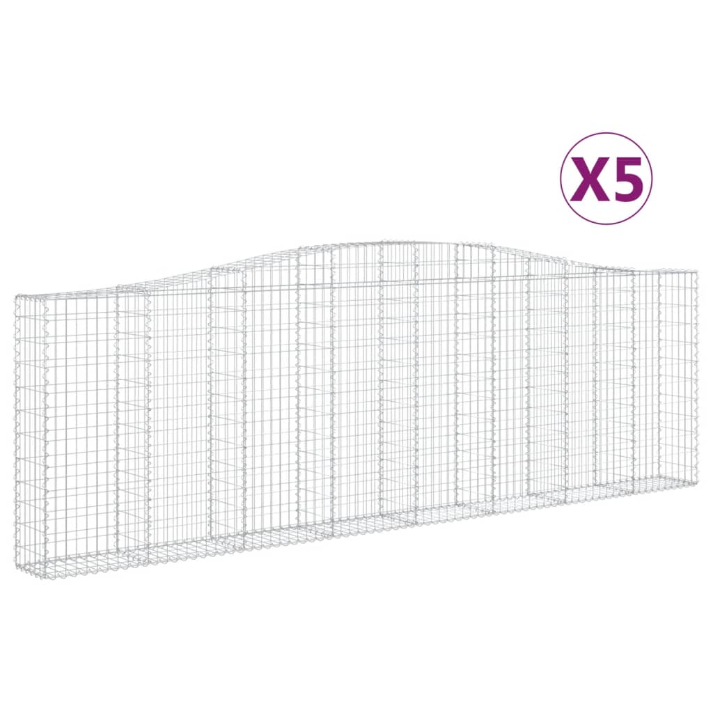 Vidaxl Schans kurver 5 St Vaulted 400x30x120 140 cm jern