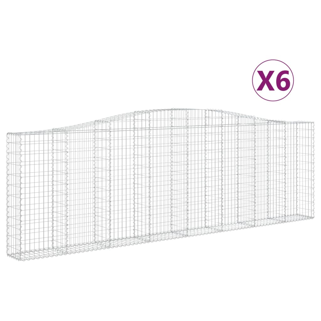 Vidaxl Schans baskets 6 st vaulted 400x30x120 140 cm iron