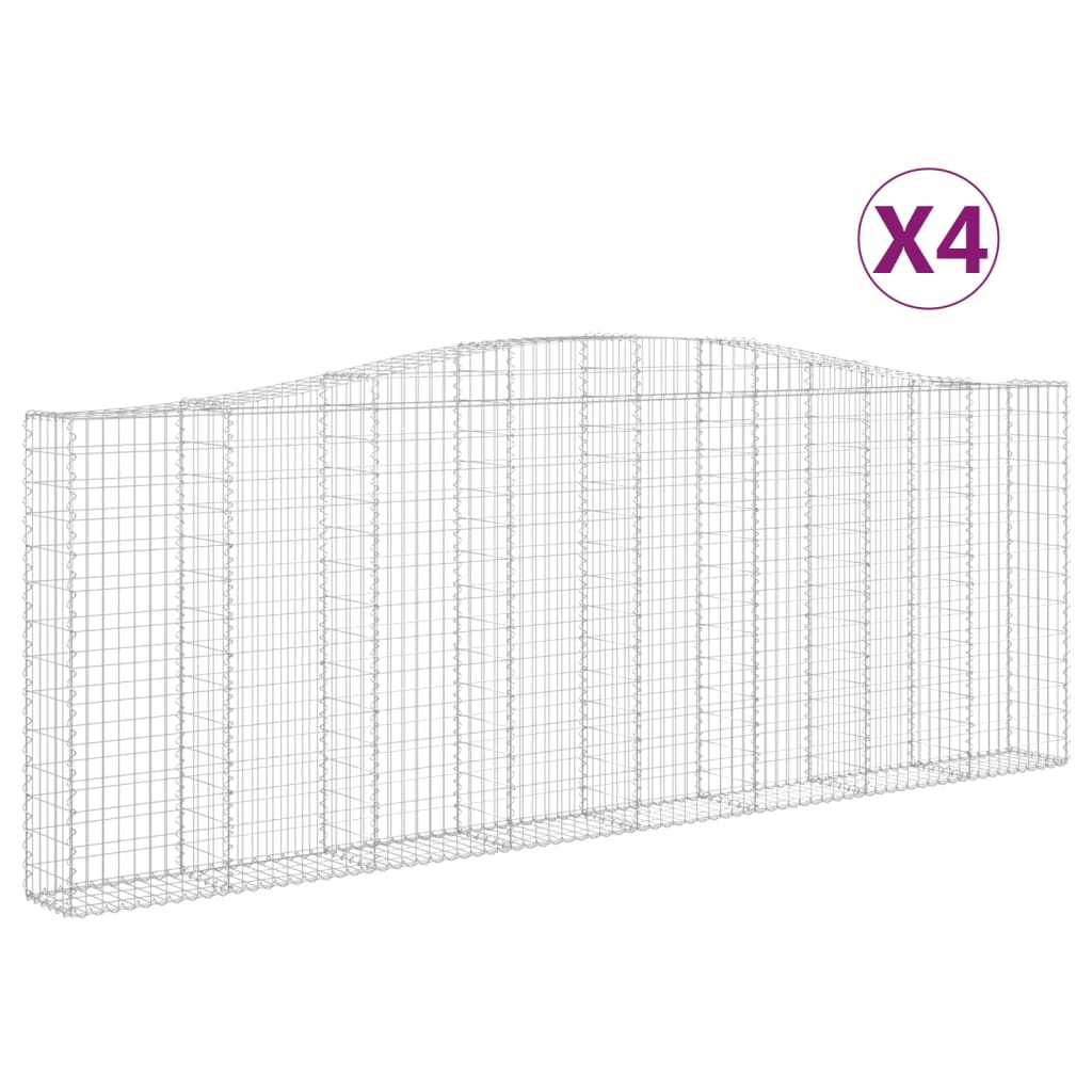 Vidaxl Schans koszyki 4 ST sklepione 400x30x140 160 cm żelazo