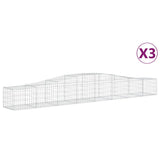 VidaXL Schans baskets 3 ST vaulted 400x50x40 60 cm iron