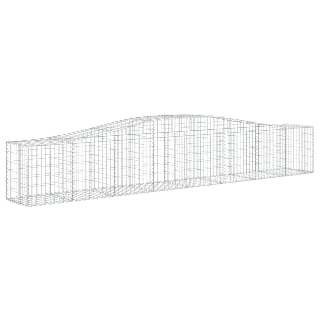 Vidaxl Schans baskets 5 st vaulted 400x50x60 80 cm galvanized iron