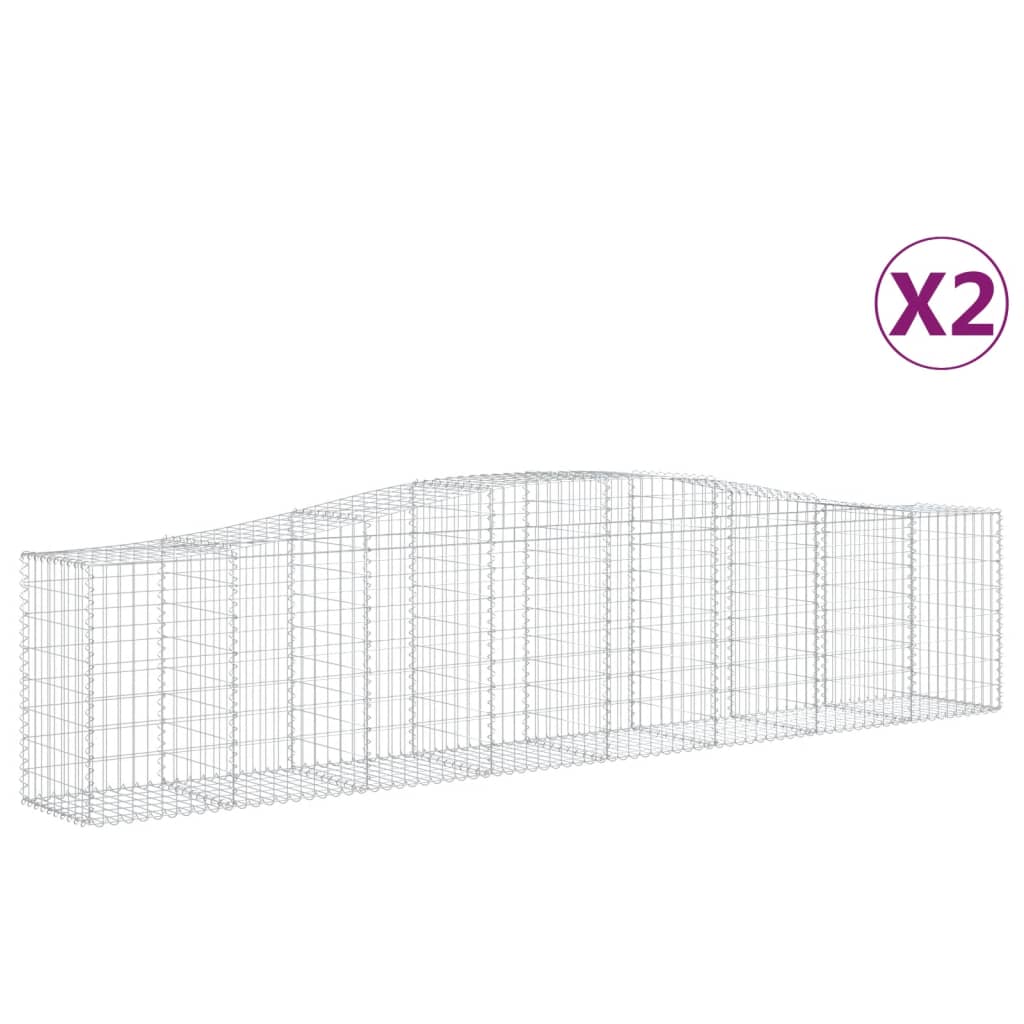 Vidaxl Schans kurver 2 st Vaulted 400x50x80 100 cmg jern