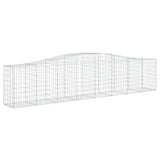 VidaXL Schans baskets 4 st vaulted 400x50x80 100 cm galvanized iron