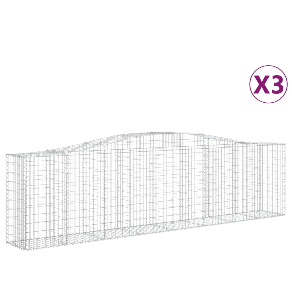 Vidaxl Schans kurver 3 St Vaulted 400x50x100 120 cm jern