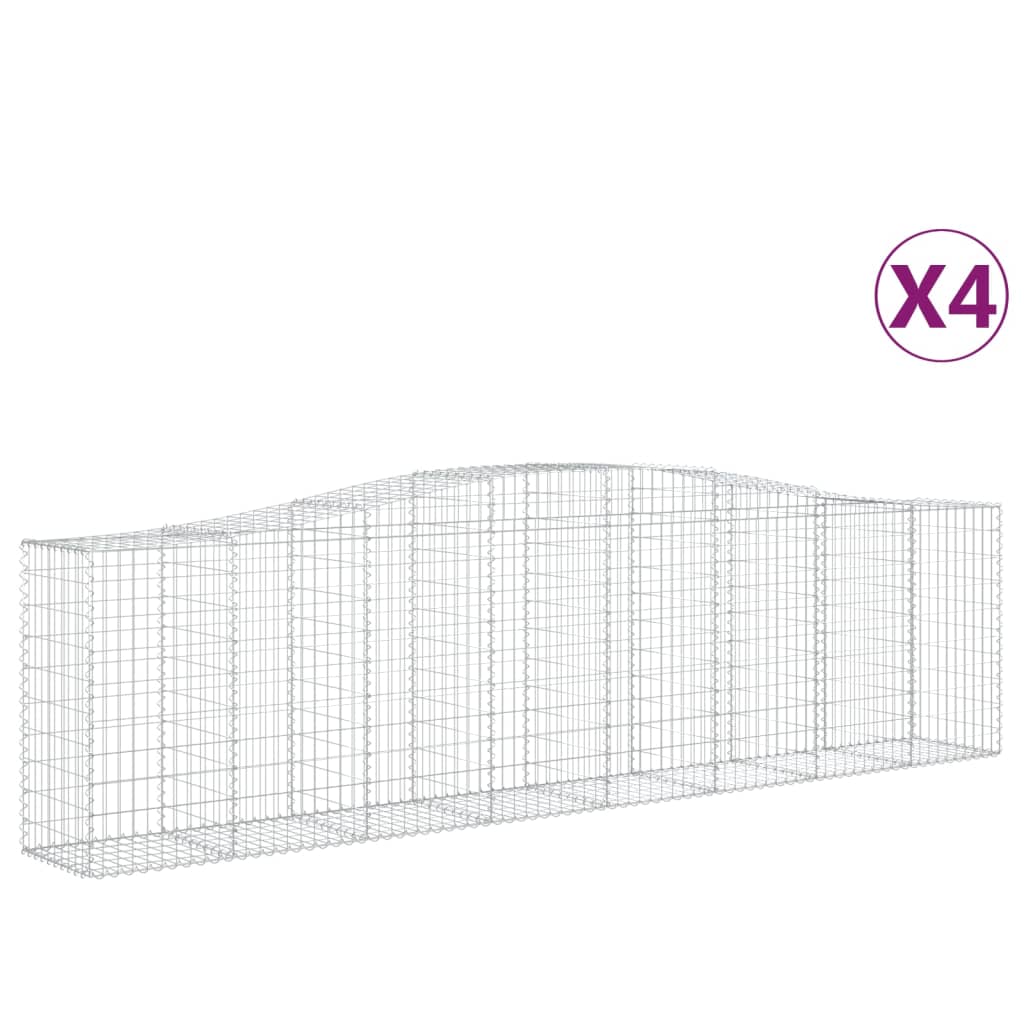 Vidaxl Schans koszyki 4 ST sklepione 400x50x100 120 cm żelazo