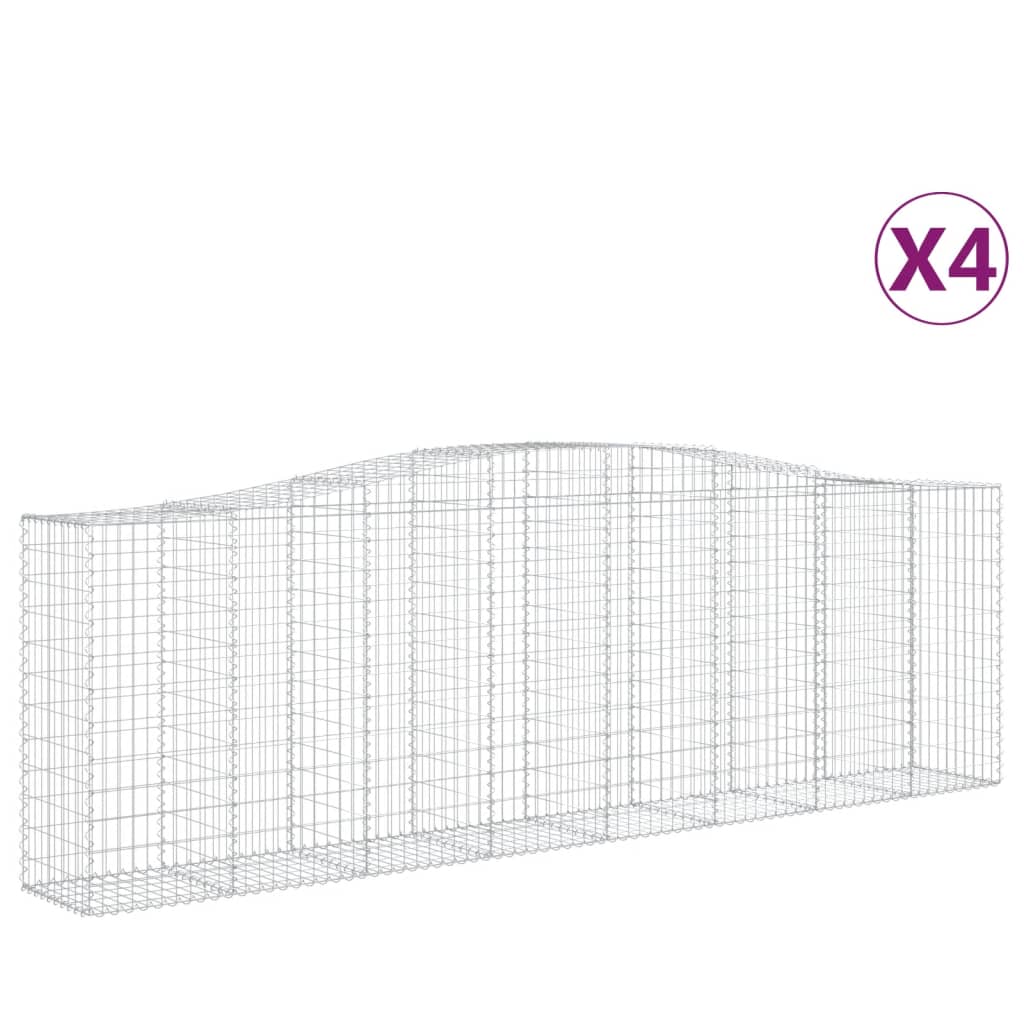 Vidaxl Schans baskets 4 st vaulted 400x50x120 140 cm iron