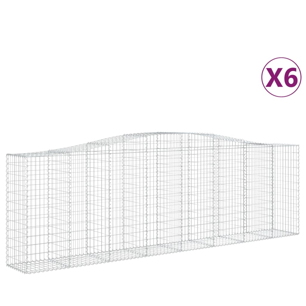 Vidaxl Schans kurver 6 St Vaulted 400x50x120 140 cm jern