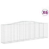 VidaXL Schans baskets 6 st vaulted 400x50x120 140 cm iron