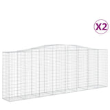 Vidaxl Schans koszyki 2 ST sklepione 400x50x140 160 cm żelazo