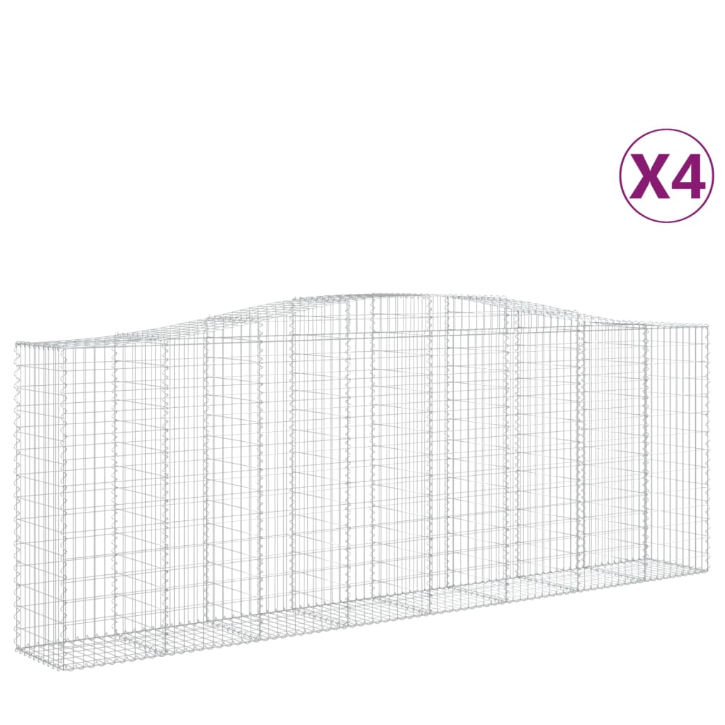 VidaXL Schans baskets 4 st vaulted 400x50x140 160 cm iron