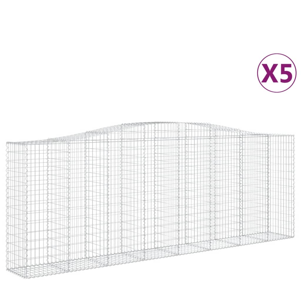 VidaXL Schans baskets 5 st vaulted 400x50x140 160 cm iron