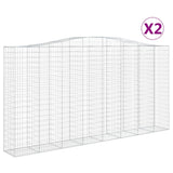 Vidaxl Schans Kosze 2 ST sklepione 400x50x200 220 cm żelazo