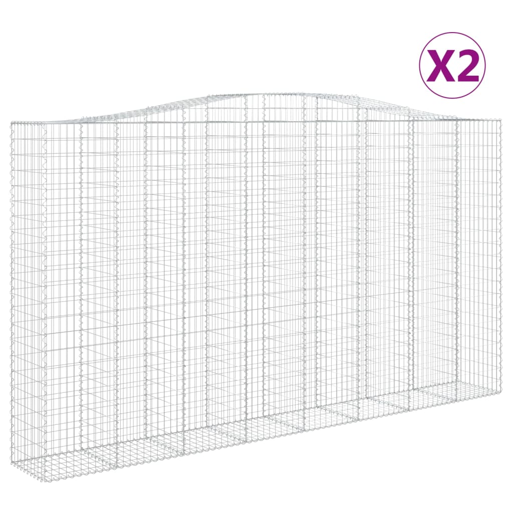 VidaXL Schans baskets 2 ST vaulted 400x50x220 240 cm iron