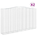 Vidaxl Schans kurver 2 st Vaulted 400x50x220 240 cm jern