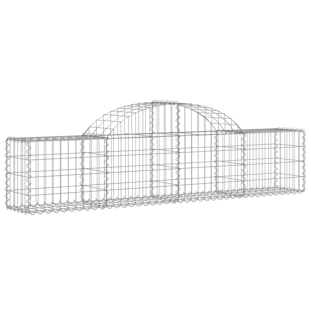 VidaXL Schans baskets 2 st vaulted 200x30x40 60 cm galvanized iron