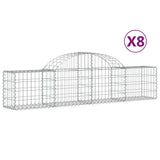 Vidaxl Schans Cesti 8 a volta a volta 200x30x40 60 cm Galvanized Iron